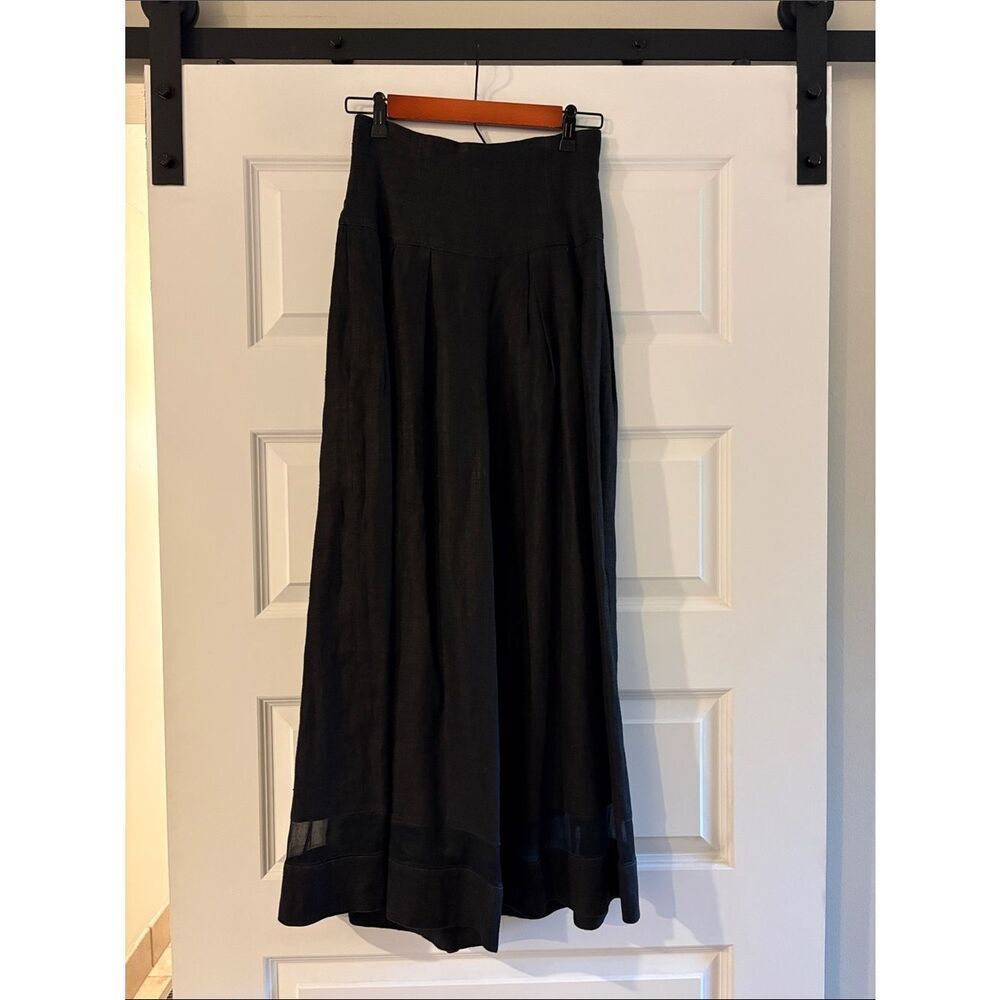 Jenny Polanco 100% Linen Wide Leg Palazzo Pants